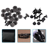 Remaches De Tornillo, 20 Juegos De Tornillos De Bolsa De Remaches, Tornillos Chicago De Cabeza Plana De Latón Negros, Perno De Metal Para Cinturón Plano, Kit De Remaches De Cuero(5mm)