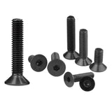M6-1 tornillos de cabeza plana de 30 mm, acero de aleación de grado 10.9, DIN 7991, unidad de enchufe Allen, acabado de óxido negro, rosca de máquina, pernos avellanados, cantidad de rosca completa 60