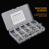 Surtido de Tuercas y Tornillos de Acero Inoxidable 250PCS, M2 / M2.5 / M3 / M4 / M5 / M6 / M8 / M10 Cabezal de Cabeza Hexagonal Tornillos Tornillos Kit de Surtido para Portátil /