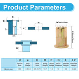 Vmuter - 100 tuercas de remache M6, acero al carbono, tuerca de inserción roscada, tuercas de cuerpo moleteadas