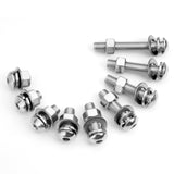 Mywish - Juego de 20 tornillos de 3/8, 3/8-16 x 2-1/2 pulgadas con cabeza de botón y tuercas con arandelas, pernos de acero inoxidable 304, unidad hexagonal Allen de 3/8 pernos, surtido de pernos