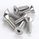 M6-1.0 Tornillos de cabeza plana, acero inoxidable A2-70, DIN 7991, llave Allen, M6 x 16mm (25 PCS)