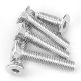 Tornillos de cabeza plana M3 x 25 mm, 50 tornillos de cabeza plana M3-0.5 x 25 mm, tornillo de cabeza plana de acero inoxidable 304, accionamiento de enchufe Allen, rosca completa, acabado brillante, cantidad 50
