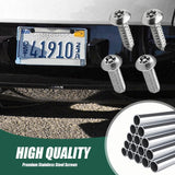 Kits de tornillos antirrobo, kit de placa de matrícula resistente a manipulaciones, tornillos de seguridad de 1/4 pulgadas (M6), kit de sujetadores de acero inoxidable a prueba de óxido para montaje