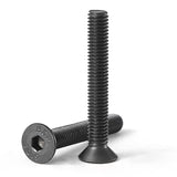 NIULUNBAO M5-0.8 x 40 mm, tornillos hexagonales de cabeza plana, acero de aleación grado 10.9, óxido negro, Allen Hex Socket 3 mm, 50 unidades