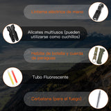 DGGTW Kit de Supervivencia Militar Profesional,Multifuncional Mochila Kit de Emergencia,Equipo de Supervivencia,Survival Kit de Camping,Senderismo,Escalada, Exploración,Viajes