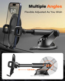 APPS2Car Soporte para Celular Automovil Parabrisas y Salpicadero Porta Celular para Auto con Ventosa Potente Base Soporte Celular Auto para Samsung Galaxy, Xiaomi, iPhone y Todos los Celulares