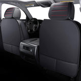 YIERTAI - Fundas de asiento de camión compatibles con Chevy Silverado GMC Sierra fit 2007-2025 1500/2500/3500HD Trail Boss Z71 Crew - Cubiertas de piel impermeables de doble cabina extendida (2 piezas