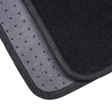 Amazon Basics - Alfombrillas de goma de ajuste universal para coche, SUV, furgonetas y camiones, 4 piezas, negro, 63 x 45 cm (largo x ancho, delantero), 34 x 45 cm (largo x ancho, trasero)