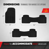BDK 783-3Row ProLiner - Alfombrillas de Goma para Coche SUV Van (para vehículos de 3 Filas), 4 Unidades, protección contra Todo Tipo de Clima, Ajuste Universal, Negro