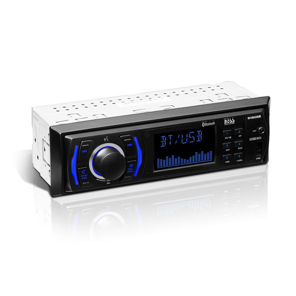 BOSS Audio 616UAB Reproductor multimedia sin mecanismo DIN único (sin CD ni DVD), receptor, Bluetooth