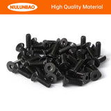 NIULUNBAO, Tornillos Hexagonales de Cabeza Plana, M6-1.0 x 60 mm, 25 Unidades, Negro, Acero Aleado Grado 10.9, Óxido Negro, Allen Hex Socket de 4 mm, Métrico Totalmente Roscado