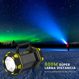 BLUEDREAMER Luz LED Portátil Recargable Para Camping,Alto Brillo,12 Horas en Espera,4800 mAh,Linterna de Emergencia,Adecuada Para Cortes de Energía,Actividades al Aire libre,Senderismo y aventuras