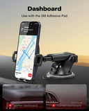 APPS2Car Soporte para Celular Automovil Parabrisas y Salpicadero Porta Celular para Auto con Ventosa Potente Base Soporte Celular Auto para Samsung Galaxy, Xiaomi, iPhone y Todos los Celulares