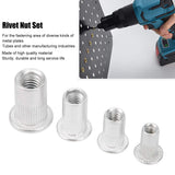 Tuercas remachables, 200 piezas Kit surtido de tuercas remachables, tuercas de inserción roscadas de cabeza plana de aluminio, juego de combinación M3/M4/M5/M6 de grano vertical empaquetado,Tuerca
