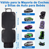 ADILIKADII Protector de Asiento de Coche 2Pzs, Funda Protectora para Silla de Coche Infantil con Bolsa de Almacenamiento, Tela 600D Antideslizante Fácil de Limpiar Impermeable para SUV Sedán Automovil