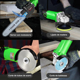 Mini Esmeriladora Angular 2000W,Amoladora Angular Eléctrica con Accesorio para Pulir,Cortar,Motosierra,4 1/2" 110V