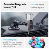 APPS2Car Soporte para Celular Automovil Magnético Parabrisas y Salpicadero Soporte para Celular Carro con Ventosa Potente Base Celular Auto para Samsung Galaxy, xiaomi, iPhone y Todos los Celulares