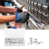 Tuercas de Hardware, Tuerca de Remache 100 Piezas/caja Tuerca de Remache de Aluminio Tuerca de Inserción de Remache Roscado 6‑32/8‑32/10‑24/10‑32 1/4‑20
