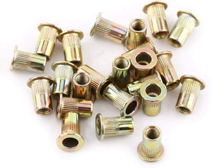 LiebeWH Juego de Tuercas Remachables Tuercas de Remache de Acero Tuercas de Métrica(M6 (100 pcs/pack