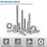 Mxuteuk - Juego de tornillos M2.5, M2.5 x 4/6/8/10/12/16/20/25 mm, kit de tornillos de cabeza hexagonal de acero inoxidable 304 con llave hexagonal G035-M2.5