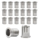 Cionyce - 20 tuercas de remache de 3/8 pulgadas - 16 UNC - Tuerca de inserción roscada de cabeza plana de aleación de aluminio para mejorar el rendimiento y la durabilidad