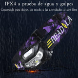 2 Piezas Lampara de Cabeza, Linterna de Cebeza LED con 5 Modos de Luz, Linterna Frontal USB Recargable y Impermeable, Peso Ultraligero, Adecuado para Correr, Senderismo Camping, Ciclismo, Escalada,etc