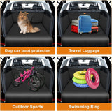 Alfheim - Protector de cajuela de auto, antideslizante, impermeable, para asiento trasero de perro, duradera, lavable, universal, para auto, camión, SUV (negro)