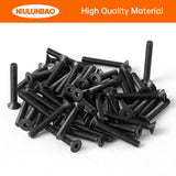 NIULUNBAO M5-0.8 x 40 mm, tornillos hexagonales de cabeza plana, acero de aleación grado 10.9, óxido negro, Allen Hex Socket 3 mm, 50 unidades