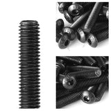 NIULUNBAO Tornillos de cabeza de botón M5-0.8 x 45 mm, tornillos de cabeza de botón, acero de aleación de grado 10.9, métrico, acabado de óxido negro, totalmente roscado, llave hexagonal Allen, 25 unidades