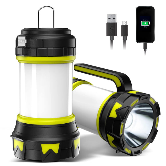 ZAKULU Linternas Recargables de Camping 6 Modos LED Brillante Linterna Colgantes con Pilas Brillantes para Acampar al Aire Libre Senderismo Lluces de Supervivencia de Emergencia para Huracanes