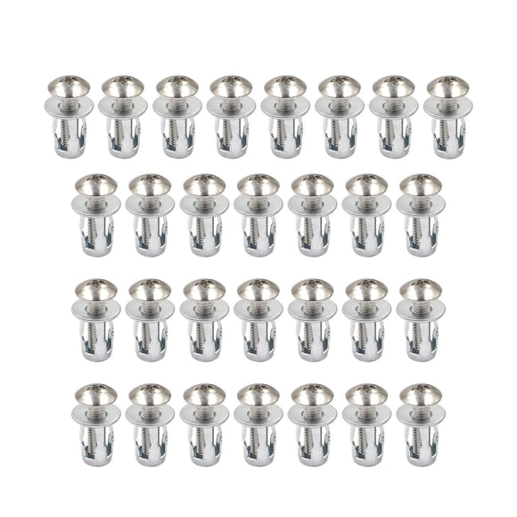 30 Piezas Remaches de Pétalo Tuerca Perno de Expansión Herramienta Tornillos de Tubo de Expansión Tuercas de Fijación para Anclaje de Tornillo de, remachadora de tuercas, M4x25