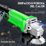 Mini Esmeriladora Angular 2000W,Amoladora Angular Eléctrica con Accesorio para Pulir,Cortar,Motosierra,4 1/2" 110V