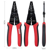 WGGE WG-015 - Pelacables profesional de 8 pulgadas, cortador de alambre, crimpadora de alambre, pelacables, herramientas de cableado y herramienta de mano multifunción.