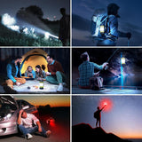 QIKKOP 2 Piezas Linterna de Cámping Recargable 6 Modos LED, Antorcha Lámpara Luces de Trabajo Farol de Cámping Resistente al Agua con Cable USB para Senderismo Pesca Emergencia y Más