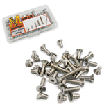 Matrelt - 38 tornillos de cabeza avellanada 1/4-20, 5 tamaños, kit de surtido de tornillos de cabeza plana con llaves Allen, tornillos de cabeza plana de acero inoxidable 304, tornillos de cabeza