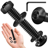 Mywish - Juego de 20 tornillos de tornillo de 1/4-20 x 1-1/2 pulgadas, tornillos de cabeza de botón de 1-1/2 pulgadas, tuercas y pernos de acero inoxidable 304, tornillos Allen 18-8, kit surtido de