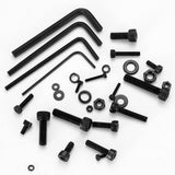 Juego de 1680 tornillos y tuercas hexagonales métricos M2 M3 M4 M5, tornillos y arandelas de cabeza hexagonal, tornillos y tuercas y arandelas, juego de tornillos de máquina negros