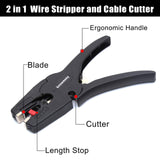Knoweasy Pelacables y cortador automático, herramienta de pelado de cables 2 en 1 resistente para pelar cables, corte de