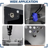 Vifmy - Kit de surtido de tuercas de remache métricas y SAE (300 unidades), M3 M4 M5 M6 M8 M10 M12#8-32#10-24 1/4"-20 5/16"-18 3/8"-16 304 de acero inoxidable UNUNUNC A UNUNC Head Nutsert