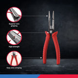 NEIKO 02038A Herramienta de servicio de cables 6 en 1 | 8-1/2 pulgadas de longitud | Pinza, crimpadora, pelador, cortador, extractor, alicates de electricista