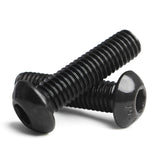 SUNXULIMI - Tornillos de cabeza de botón M3 x 20 mm, acero de aleación de grado 10.9, acabado de óxido negro, unidad hexagonal métrica Allen totalmente roscada, 50 unidades