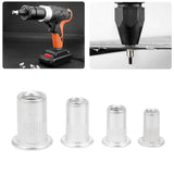 Tuercas remachables, 200 piezas Kit surtido de tuercas remachables, tuercas de inserción roscadas de cabeza plana de aluminio, juego de combinación M3/M4/M5/M6 de grano vertical empaquetado,Tuerca