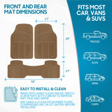 BDK ProLiner - Alfombrillas de Piso para Coches, Camiones, SUV, 3 Piezas para Todo Tipo de Clima con diseño de Ajuste Universal, Alfombrillas duraderas con Bordes de Captura, Alfombrillas de Goma