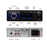 BOSS Audio 616UAB Reproductor multimedia sin mecanismo DIN único (sin CD ni DVD), receptor, Bluetooth