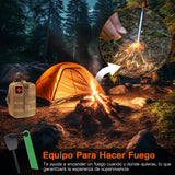 DGGTW Kit de Supervivencia Militar Profesional,Multifuncional Mochila Kit de Emergencia,Equipo de Supervivencia,Survival Kit de Camping,Senderismo,Escalada, Exploración,Viajes