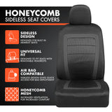 BDK - Juego completo de fundas de asiento de coche CarXs FreshMesh con detalles en color carbón: fundas de malla para asientos delanteros con protector de asiento trasero dividido, fundas interiores para automóviles, furgonetas y SUV