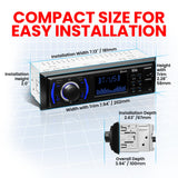BOSS Audio 616UAB Reproductor multimedia sin mecanismo DIN único (sin CD ni DVD), receptor, Bluetooth