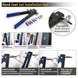 Kit de herramientas de tuerca de remache de presión, 430 piezas de combinación de tuercas de remache métricas (M8/M6/M5/M4/M3), adecuado para muebles, decoración, aplicaciones automotrices, marinas e