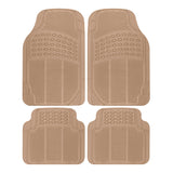 BDK Universal Fit - Alfombrilla de hule para el piso, 4 unidades, resistente a todo tipo de condiciones meteorológicas, Beige